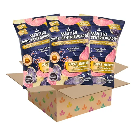Wania Chips Centrifugados Papas Nativas 50g (24 Unidades)
