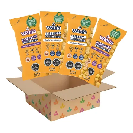 Wania Garbanzos Crujientes 120g (12 Unidades)